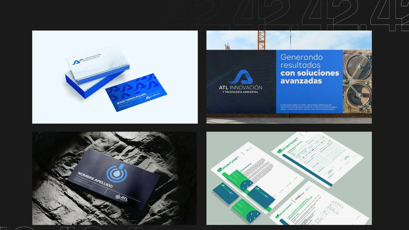 Identidad aplicada: papelería, señalética en obra y sistema gráfico